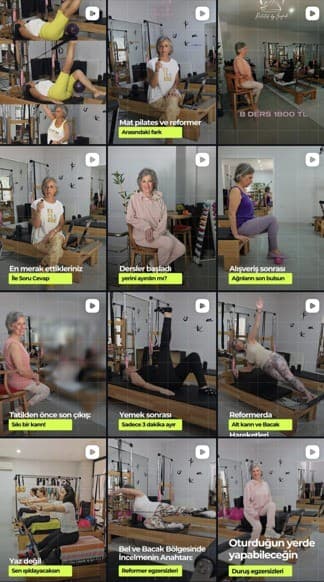 Pilates Studio — Instagram grid